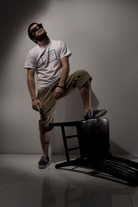 a man posing