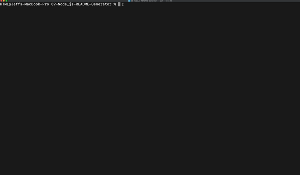 README Generator | 09-Node_js-README-Generator